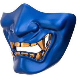 Yokai Ogre Padded Polymer Lower Face Mask, Blue